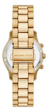 Michael Kors Runway Chronograph Gold Dial Gold Steel Strap Watch For Women - MK7326 Authentic Buy Shop Now
