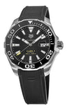 Tag Heuer Aquaracer Calibre 5 Automatic Black Dial Black Rubber Strap Watch for Men - WAY201A.FT6142 Authentic Buy Shop Now
