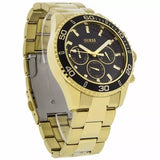 Guess Chaser Chronograph Black Dial Gold Steel Strap Watch for Men - W0170G2 Authentic Buy Shop Now