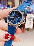 Michael Kors Mini Pilot Pave Blue Dial Blue Silicone Strap Watch for Women - MKO1004 Authentic Buy Shop Now