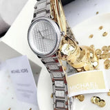 Michael Kors Gabbi Quartz Crystals Silver Dial Silver Steel Strap Watch For Women - MK3984 Authentic Buy Shop Now