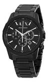 Armani Exchange Banks Chronograph Black Dial Black Steel Strap Watch For Men - AX1722 Authentic Buy Shop Now