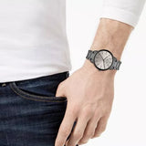 Armani Exchange Cayde Analog Grey Dial Grey Steel Strap Watch For Men - AX2722 Authentic Buy Shop Now