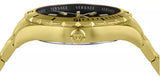 Versace Hellenyium Quartz Black Dial Gold Steel Strap Watch For Men - VE3A00820 Authentic Buy Shop Now