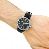 Tissot PRC 200 Chronograph Black Dial Black Leather Strap Watch For Men - T055.417.16.057.00 Authentic Buy Shop Now