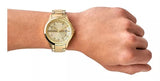 Armani Exchange Hampton Chronograph Gold Dial Gold Steel Strap Watch For Men - AX2415 Authentic Buy Shop Now