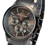 Emporio Armani Classic Chronograph Grey Dial Grey Steel Strap Watch For Men - AR2454 Authentic Buy Shop Now