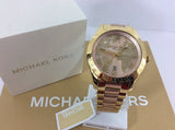 Michael Kors Layton Rose Gold Dial Gold Stainless Steel Strap Watch for Women - MK6476 Authentic Buy Shop Now