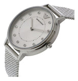 Emporio Armani Kappa Silver Dial Silver Mesh Bracelet Watch For Women - AR11128 Authentic Buy Shop Now