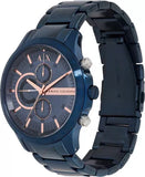 Armani Exchange Hampton Chronograph Blue Dial Blue Steel Strap Watch For Men - AX2430 Authentic Buy Shop Now