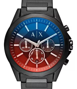 Armani Exchange Drexler Chronograph Black Dial Black Steel Strap Watch For Men - AX2615 Authentic Buy Shop Now