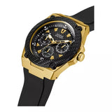 Guess Legacy Black Dial Black Rubber Strap Watch for Men - W1049G5 Authentic Buy Shop Now