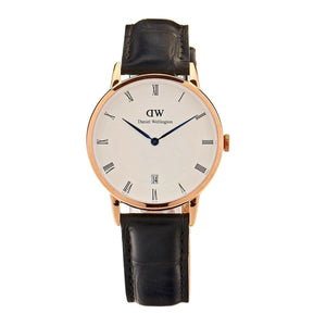 Daniel Wellington Dapper Reading White Dial Black Leather Strap Watch For Women - DW00100118 Authentic Buy Shop Now