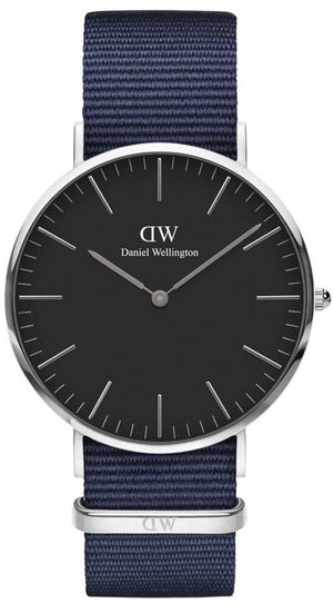 Daniel Wellington Classic Bayswater Black Dial Black NATO Strap Watch For Men - DW00100278 Authentic Buy Shop Now