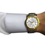 Burberry The City White Dial Two Tone Steel Strap Watch for Men - BU9751 Authentic Buy Shop Now