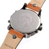Diesel Mr Daddy 2.0 Chronograph Black Dial Brown Leather Strap Watch For Men - DZ7332 Authentic Buy Shop Now
