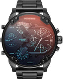 Diesel Mr Daddy 2.0 Chronograph Black Dial Black Steel Strap Watch For Men - DZ7395 Authentic Buy Shop Now