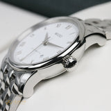 Mido Baroncelli III Automatic White Dial Silver Steel Strap Watch For Women - M7600.4.26.1 Authentic Buy Shop Now