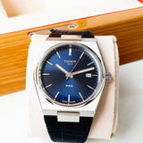 Tissot PRX Blue Dial Blue Leather Strap Watch for Men - T137.410.16.041.00 Authentic Buy Shop Now