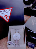 Guess Trend Diamonds Silver Dial Silver Steel Strap Watch for Women - GW0512L1 Authentic Buy Shop Now