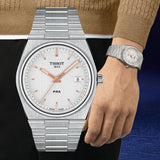Tissot PRX Quartz Silver Dial Silver Steel Strap Watch for Men - T137.410.11.031.00 Authentic Buy Shop Now
