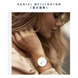 Daniel Wellington Classic Petite Evergold White Dial Gold Mesh Bracelet Watch For Women - DW00100350 Authentic Buy Shop Now