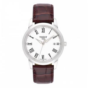 Tissot T Classic Dream White Dial Brown Leather Strap Watch for Men - T033.410.16.013.01 Authentic Buy Shop Now