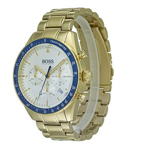 Hugo Boss Trophy White Dial Gold Steel Strap Watch for Men - 1513631 Authentic Buy Shop Now
