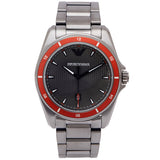 Emporio Armani Sigma Quartz Grey Dial Grey Steel Strap Watch For Men - AR11178 Authentic Buy Shop Now