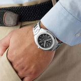 Gucci GG2570 Quartz Black Dial Silver Steel Strap Watch For Men - YA142401 Authentic Buy Shop Now