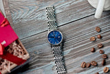 Maurice Lacroix Eliros Sunbrushed Blue Dial Silver Steel Strap Watch for Women - EL1094-SS002-130-1 Authentic Buy Shop Now