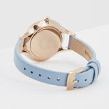 Emporio Armani Aurora Quartz Mother of Pearl White Dial Blue Leather Strap Watch For Women - AR11109 Authentic Buy Shop Now