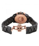 Emporio Armani Chronograph Black Ceramic Stainless Steel Dial Watch For Women - AR1411 Authentic Buy Shop Now