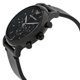Emporio Armani Dress Chronograph Black Dial Black Leather Strap Watch For Men - AR1918 Authentic Buy Shop Now