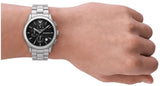 Emporio Armani Paolo Chronograph Black Dial Silver Steel Strap Watch For Men - AR11602 Authentic Buy Shop Now