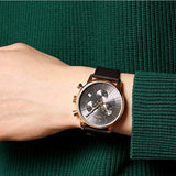 Calvin Klein City Chronograph Grey Dial Brown Leather Strap Watch for Men - K2G276G3 Authentic Buy Shop Now