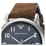 Emporio Armani Luigi Quartz Gray Dial Brown Leather Strap Watch For Men - AR11070 Authentic Buy Shop Now
