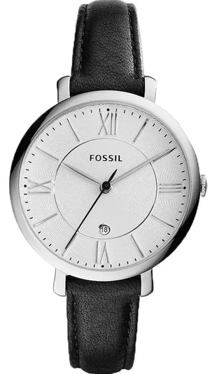 Fossil Jacqueline Quartz White Dial Black Leather Strap Watch for Women - ES3972 Authentic Buy Shop Now