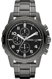 Fossil Dean Chronograph Black Dial Black Steel Strap Watch for Men - FS4721 Authentic Buy Shop Now