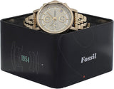 Fossil Boyfriend Chronograph Gold Dial Gold Steel Strap Watch for Women - ES2197 Authentic Buy Shop Now