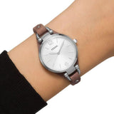 Fossil Georgia White Dial Brown Leather Strap Watch for Women - ES3060 Authentic Buy Shop Now
