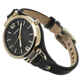 Fossil Georgia Black Dial Black Leather Strap Watch for Women - ES3148 Authentic Buy Shop Now