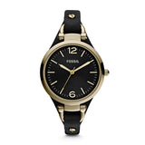 Fossil Georgia Black Dial Black Leather Strap Watch for Women - ES3148 Authentic Buy Shop Now