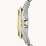 Fossil Riley White Dial Two Tone Steel Strap Watch for Women - ES3204 Authentic Buy Shop Now