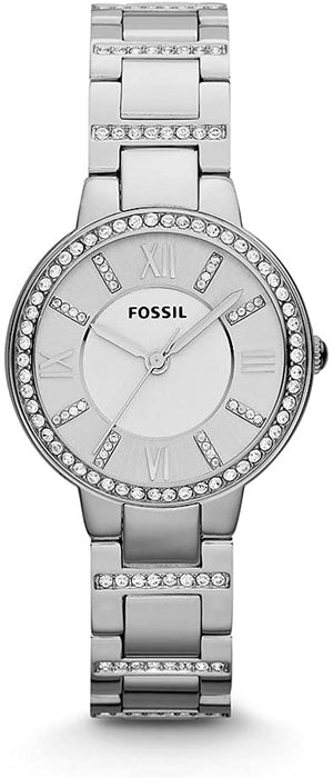 Fossil Virginia Silver Dial Silver Steel Strap Watch for Women - ES3282 Authentic Buy Shop Now