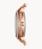 Fossil Virginia White Dial Rose Gold Steel Strap Watch for Women - ES3284 Authentic Buy Shop Now
