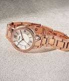 Fossil Virginia White Dial Rose Gold Steel Strap Watch for Women - ES3284 Authentic Buy Shop Now
