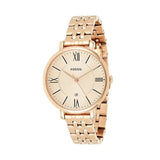 Fossil Jacqueline Rose Gold Dial Rose Gold Steel Strap Watch for Women - ES3435 Authentic Buy Shop Now