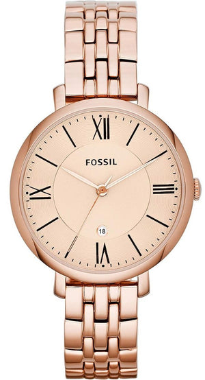Fossil Jacqueline Rose Gold Dial Rose Gold Steel Strap Watch for Women - ES3435 Authentic Buy Shop Now