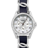 Fossil Riley White Dial Blue Leather Strap Watch for Women - ES3464 Authentic Buy Shop Now